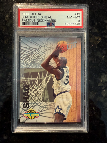 1993 Ultra Famous Nicknames Shaquille O'Neal #13 PSA 8