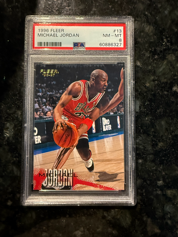 1996 Fleer Michael Jordan #13 PSA 8