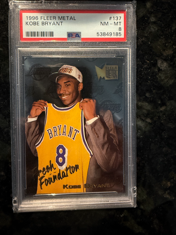 1996 Fleer Metal Kobe Bryant #137 PSA 8