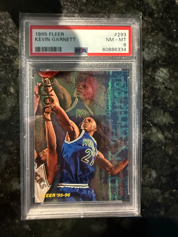1995 FLEER #293 KEVIN GARNETT PSA 8