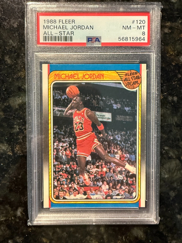 1988 Fleer Michael Jordan #120 All-Star PSA 8