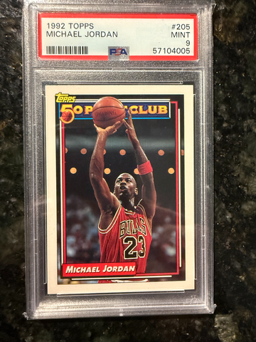 1992 Topps #205 Michael Jordan PSA 9