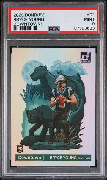 2023 Panini Donruss Bryce Young Downtown! SSP Case Hit Rookie RC #D-1 PSA 9