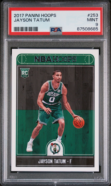Jayson Tatum 2017-18 Panini NBA Hoops #253 Rookie RC PSA 9 Boston Celtics