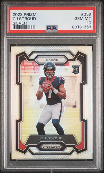 2023 Prizm Silver CJ Stroud PSA 10 #339 Rookie RC Gem Mint Refractor