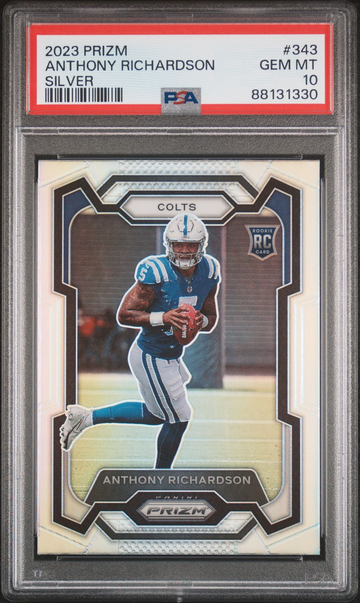 2023 Prizm Silver Anthony Richardson PSA 10 #343 Rookie RC Gem Mint Refractor