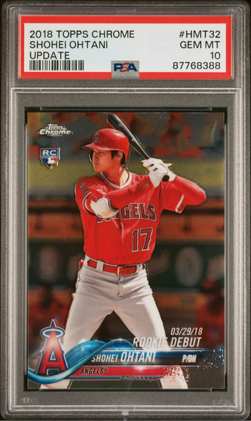 2018 TOPPS CHROME UPDATE Shohei Ohtani Rc Rookie Debut PSA 10 GEM MINT #HMT32