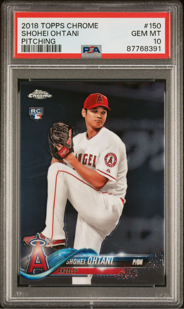 2018 Topps Chrome #150 Shohei Ohtani Pitching Rookie RC PSA 10 Gem Mint