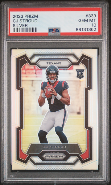 2023 Prizm Silver CJ Stroud PSA 10 #339 Rookie RC Gem Mint Refractor 