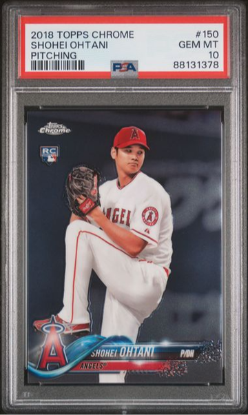 2018 Topps Chrome #150 Shohei Ohtani Pitching Rookie RC PSA 10 Gem Mint 
