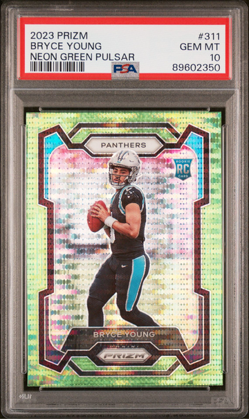 2023 Bryce Young RC #311 Panini Neon Green Pulsar Prizm Psa 10 Gem Mint