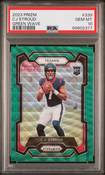 2023 Panini Prizm CJ STROUD Green Wave RC Rookie #339 PSA 10 GEM MINT