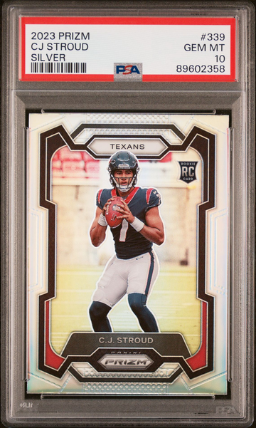 2023 Panini Prizm #339 CJ Stroud Silver Rookie Card PSA 10 GEM MINT