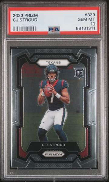 2023 Panini Prizm Rookie CJ Stroud #339 PSA 10 GEM MT Rookie RC