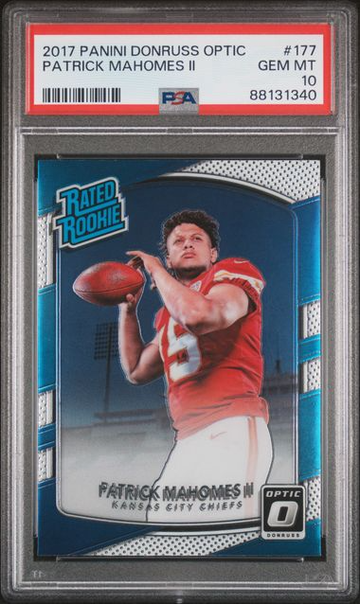Patrick Mahomes II 2017 PANINI DONRUSS OPTIC #177 Rookie PSA 10 Gem Mint
