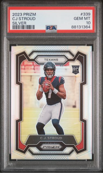 2023 Panini Silver Prizm #339 CJ Stroud Houston Texans RC PSA 10 GEM MINT
