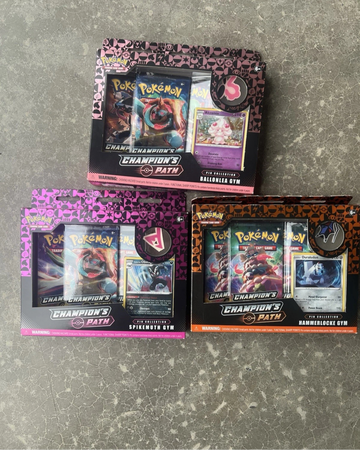 Pokemon Champions Path Pin Collection Box Set Of 3  (Sealed)