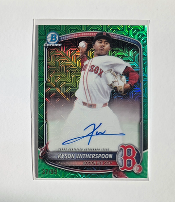 Kyson Witherspoon Bowman Chrome Green Mojo Refractor Auto! /99