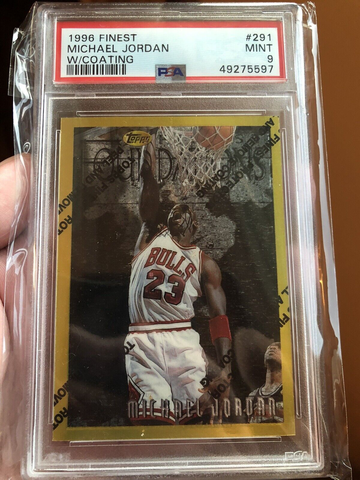 Michael Jordan Topps Finest 1996 Foundations PSA 9 291 w/Coating LOW POP RARE