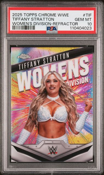 2025 Topps Chrome WWE Tiffany Stratton Women's Division Refractor PSA 10