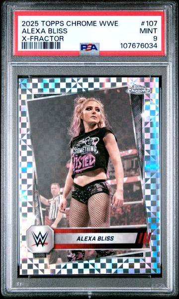 2025 Topps Chrome WWE Alexa Bliss X-Fractor PSA 9