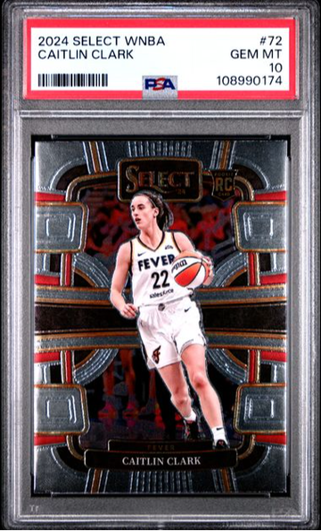 2024 Panini Select Basketball WNBA Caitlin Clark Rookie PSA 10