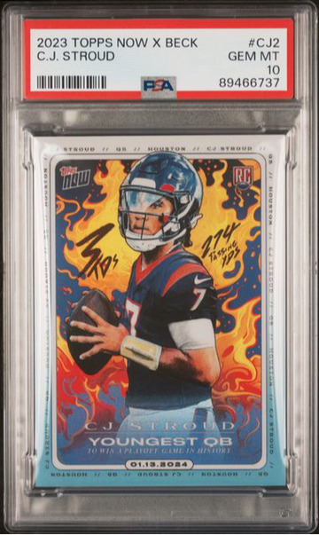2023 Topps Now Football CJ Stroud Rookie PSA 10