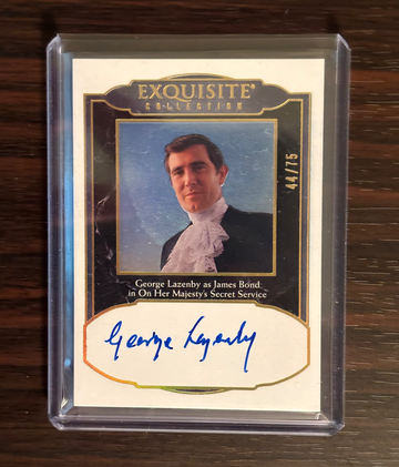 Upper Deck James Bond Black Diamond George Lazenby as James Bond Exquisite Auto /75