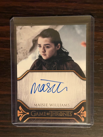 2024 Rittenhouse Game of Thrones Maisie Williams as Arya Stark On-Card Auto 