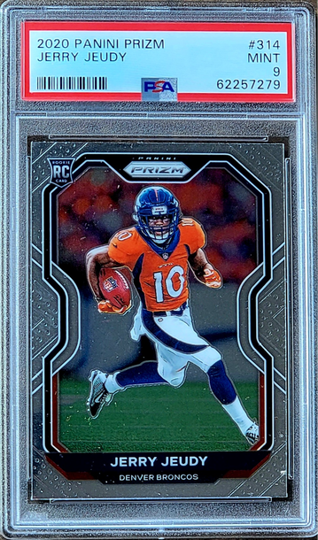 2020 JERRY JEUDY Panini Prizm PSA 9 Rookie RC #314