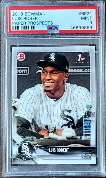 2018 LUIS ROBERT Topps Bowman 1st Paper Prospects PSA 9 Rookie RC #21 #BP21 