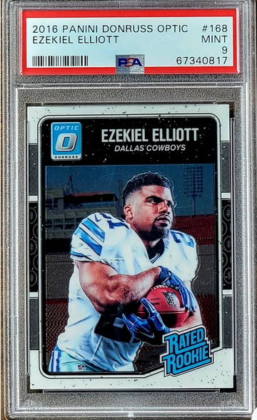 2016 Ezekiel Elliott Panini Donruss Optic PSA 9 Rookie RC #168 