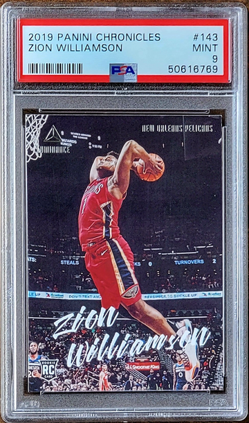 2019 ZION WILLIAMSON Panini Luminance Chronicles PSA 9 Rookie RC #143 