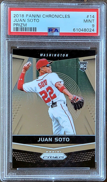2018 JUAN SOTO Panini Prizm Chronicles PSA 9 Rookie RC #14 *LOW POP*