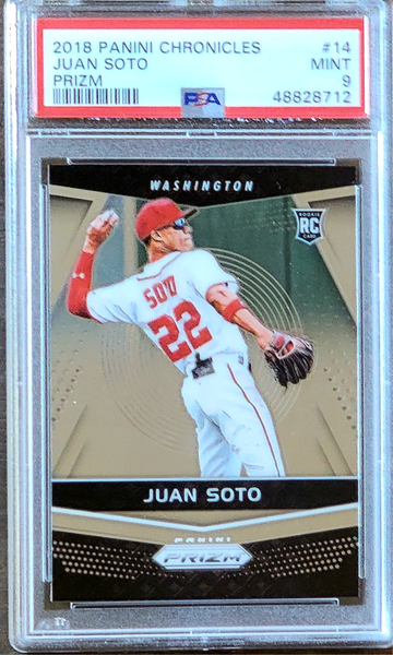2018 JUAN SOTO Panini Prizm Chronicles PSA 9 Rookie RC #14 *LOW POP*