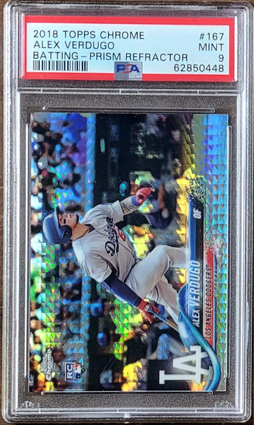 2018 ALEX VERDUGO Topps Chrome PRISM REFRACTOR PSA 9 LOW POP Rookie RC #167