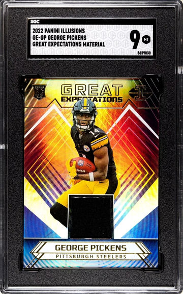 2022 GEORGE PICKENS Panini Illusions Great Expectations Material Jersey SGC 9 Rookie RC #GE-GP