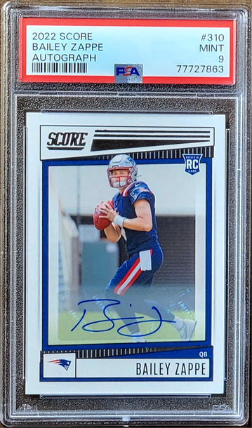 2022 BAILEY ZAPPE Panini Score Autograph Auto PSA 9 Rookie RC #310 