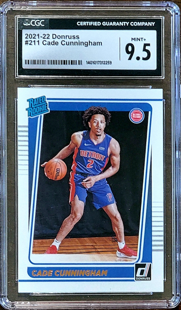 2021 CADE CUNNINGHAM Panini Donruss Rated Rookie CGC 9.5 RC #211