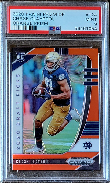 2020 CHASE CLAYPOOL Panini ORANGE Prizm PSA 9 Rookie RC #124