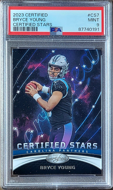 2023 BRYCE YOUNG Panini Certified Stars PSA 9 Rookie RC #CS7 Carolina Panthers 