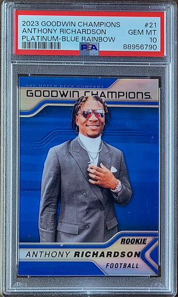 2023 ANTHONY RICHARDSON Goodwin Champions Platinum BLUE RAINBOW PSA 10 POP 1 #21
