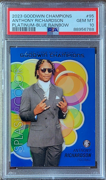 2023 ANTHONY RICHARDSON Goodwin Champions Platinum BLUE RAINBOW PSA 10 POP 2 #95