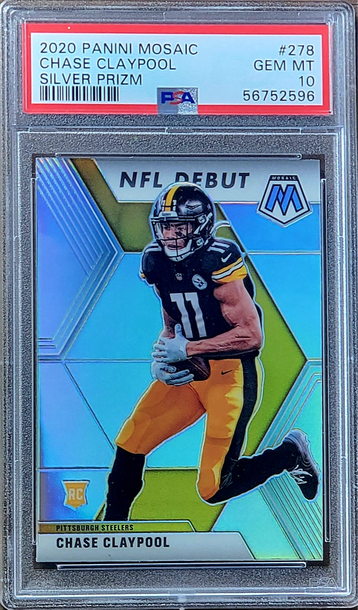 2020 CHASE CLAYPOOL Panini SILVER PRIZM Mosaic PSA 10 Rookie #278 Buffalo Bills 