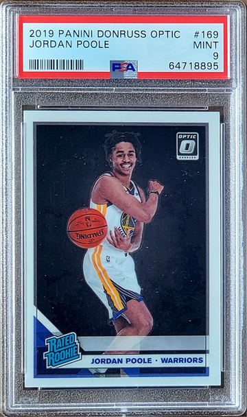 2019 JORDAN POOLE Panini Donruss Optic PSA 9 Rookie RC #169