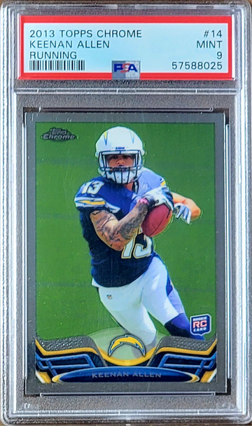 2013 KEENAN ALLEN Topps Chrome Running PSA 9 LOW POP Rookie RC #14
