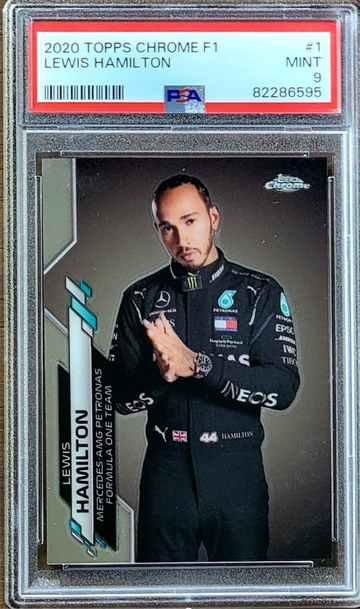 2020 LEWIS HAMILTON Topps Chrome F1 FORMULA 1 PSA 9 #1