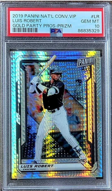 2019 LUIS ROBERT Panini National Convention VIP GOLD Party Prospects SILVER PRIZM PSA 10 POP 1 #LR