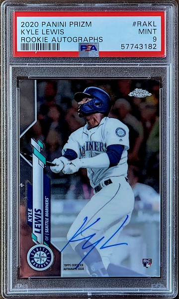 2020 KYLE LEWIS Topps Chrome Draft ON CARD AUTO Autograph PSA 9 Rookie #RAKL 