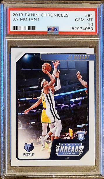 2019 JA MORANT Panini Chronicles THREADS PSA 10 Rookie RC Memphis Grizzlies #84